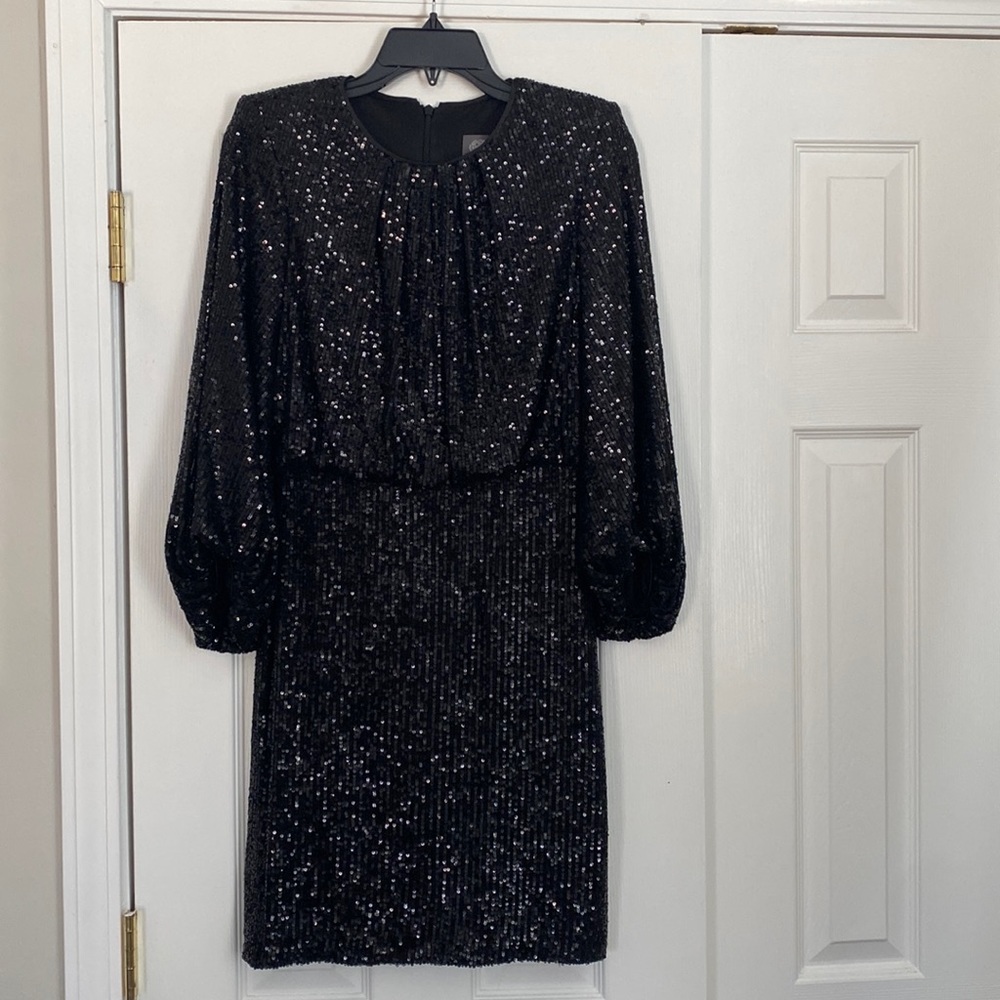 Vince Camuto Black Sequin Dress